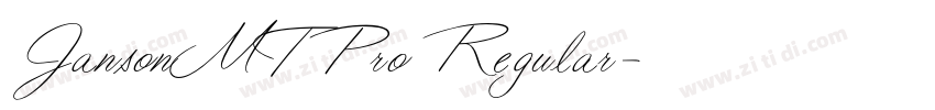 JansonMTPro Regular字体转换